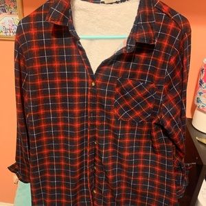 Fleece lined flannel